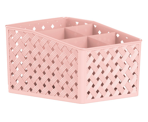 Organizador com Divisórias Rattan Rosê, Rosa | WestwingNow