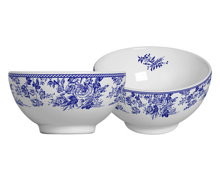 Jogo de Bowls em Cerâmica Blue Garden - Azul | WestwingNow