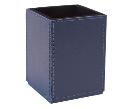 Porta-Lápis Montana Azul Marinho - 10X7,5X7,5cm