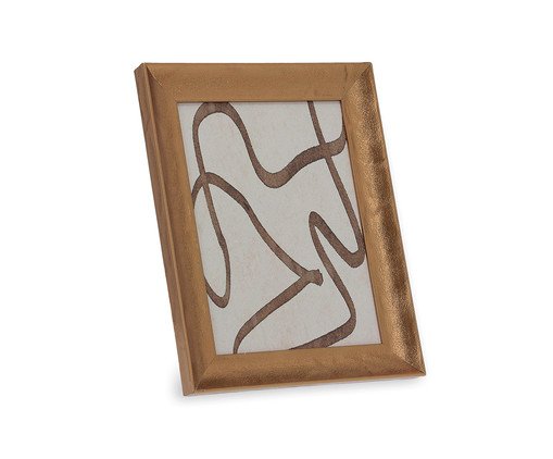 Porta-Retrato em Poliestireno Adalbéria Dourado, Dourado | WestwingNow