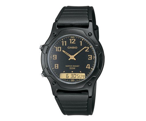 Relógio Digital Masculino Casio Analógico Preto - 4,31X3,77X1,04cm, Preto | WestwingNow