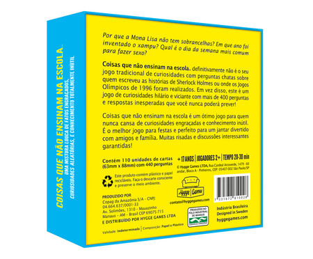 Jogo Coisas Que Não Ensinam Na Escola - 14,5X4,5X14,5cm | WestwingNow