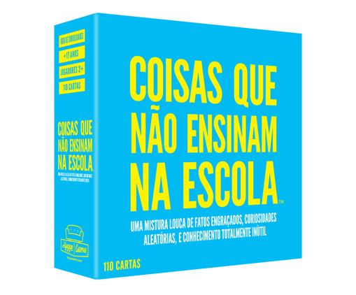 Jogo Coisas Que Não Ensinam Na Escola - 14,5X4,5X14,5cm, Azul | WestwingNow