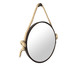Espelho de Parede com Alça Adnet Liz - Marrom, Preto, Bege, Espelhado | WestwingNow