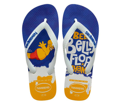 Havaianas Simpsons Branco e Azul Estrela