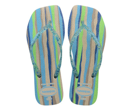 Havaianas Slim Square Folia Bege Palha