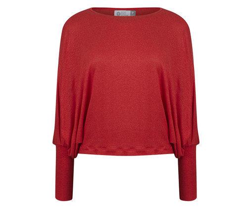 Blusa Decote Canoa em Linho Ampla Vermelho, Colorido | WestwingNow