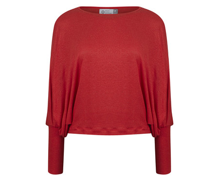 Blusa Decote Canoa em Linho Ampla Vermelho | WestwingNow