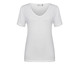 T-Shirt em Linho Gola V Branco, Colorido | WestwingNow