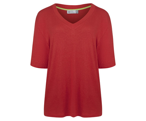 T-Shirt Gola V Oversized Viscolinho Vermelho, Colorido | WestwingNow