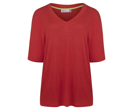 T-Shirt Gola V Oversized Viscolinho Vermelho | WestwingNow