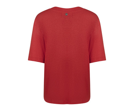 T-Shirt Gola V Oversized Viscolinho Vermelho | WestwingNow