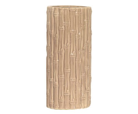 Vaso Bamboo Bege - 16X7cm | Westwing