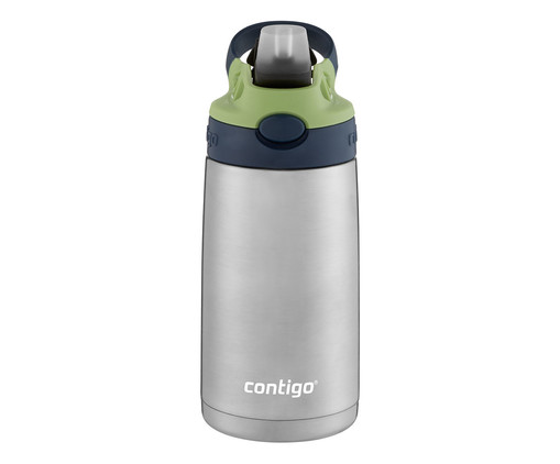 Garrafa Térmica Autospout Kids 384ml Verde Inox Contigo, Colorido | WestwingNow