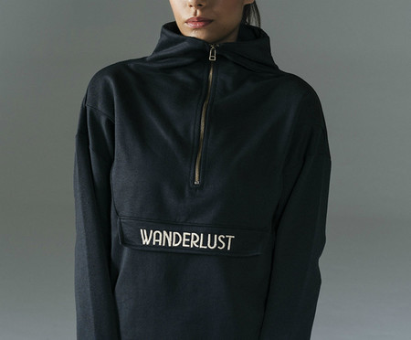 Moletom Anorak Galapagos Wanderlust Preto - G | WestwingNow