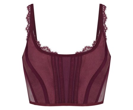 Corselet em Renda e Tule Roxo - 44 | Westwing