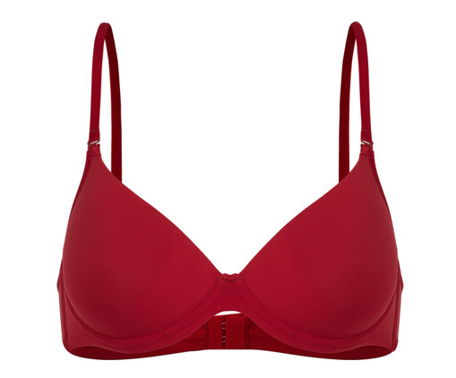 Sutiã Meia-Taça com Bojo em Microfibra Na Sua Medida Vermelho Angelina - 40DD, Vermelho | WestwingNow