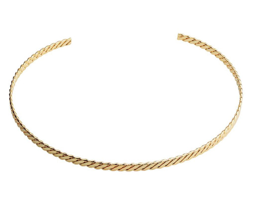 Choker Trançado Dourado, Colorido | WestwingNow