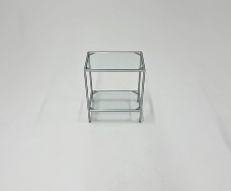 Mesa Lateral Rótulo - Prateado | Westwing