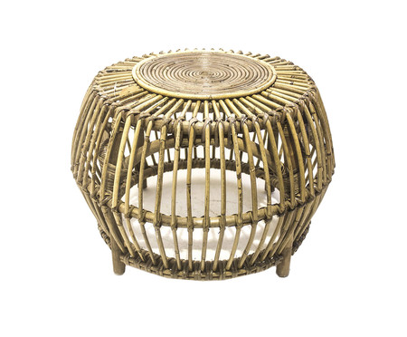 Mesa em Rattan e Ferro Furlan Bege