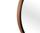 Espelho de Parede com Alça Round Effeil - Marrom e Caramelo, Prata | WestwingNow