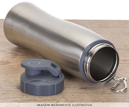 Garrafa com Mosquetão em Inox - 750ml | WestwingNow