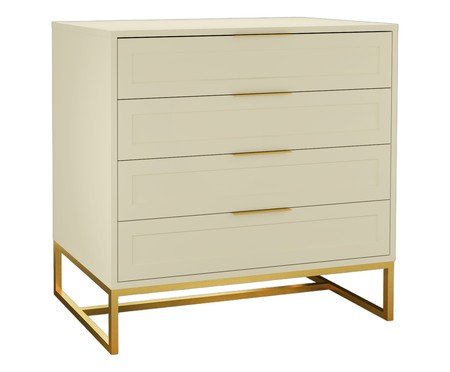 Cômoda Asine Frapê e Dourado | Westwing
