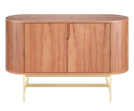 Buffet Curvo Evy Castanho e Dourado | Westwing
