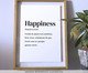 Poster Frase Hapiness, Preto | WestwingNow