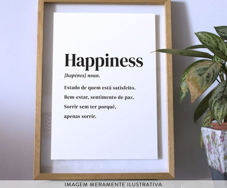 Poster Frase Hapiness | Westwing