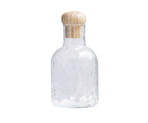 Garrafa Pequena Martelada com Tampa, transparent | WestwingNow