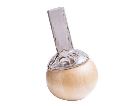 Vaso Fusion Solitario Fumê Martelado - Natural | Westwing