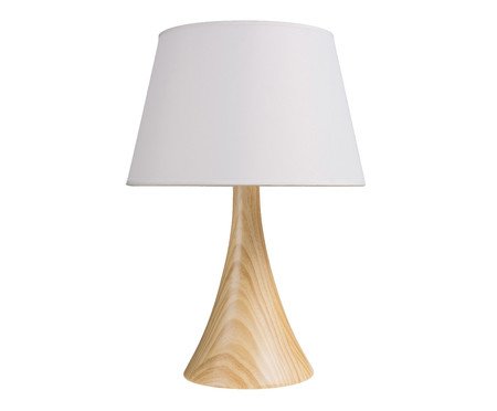 Abajur Isa Madeira Natural Cúpula Off White | Westwing