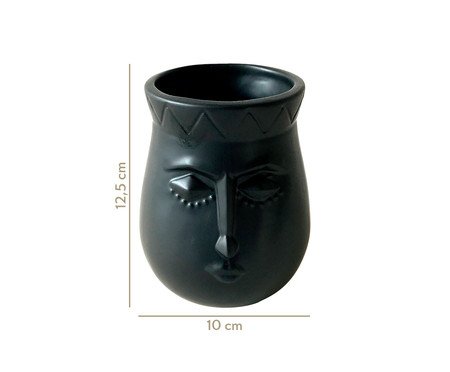 Vaso em Cerâmica Joana - Preto | Westwing