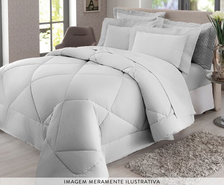 inativo_Lençol Inferior Acetinado Germain Prateado 300 Fios | Westwing