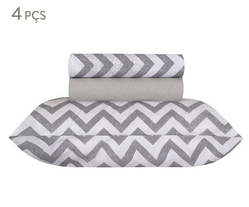 Jogo de Lençol Sonhare Prata Boston 180 Fios, multicolor | WestwingNow