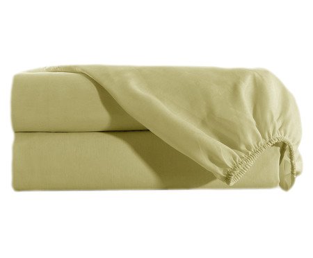 Lençol com Elástico Germain Amarelo 200 Fios - King Size | Westwing