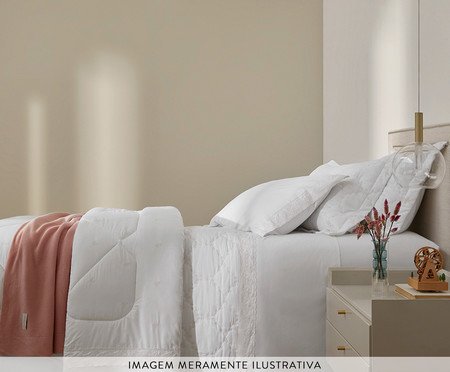 Edredom Antonina Branco 200 Fios | Westwing