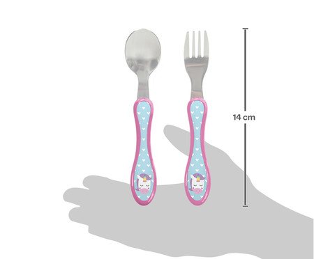 Jogo de Talheres Infantil Unicórnio Colorido | Westwing