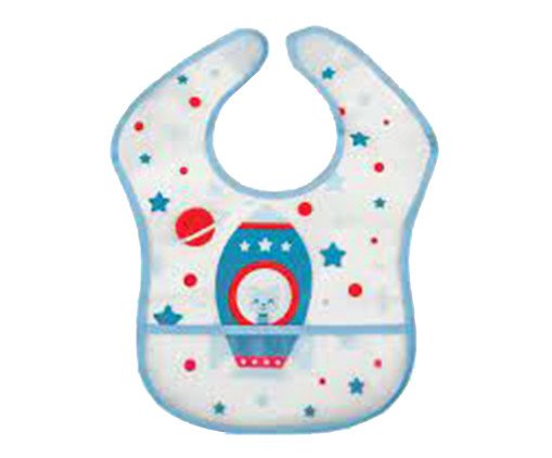 Babador com Bolso Fogute Azul, multicolor | WestwingNow