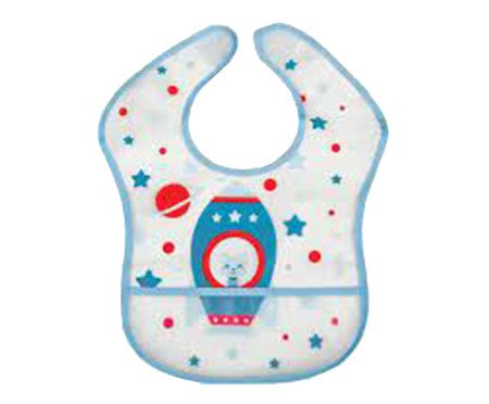 Babador com Bolso Fogute Azul
