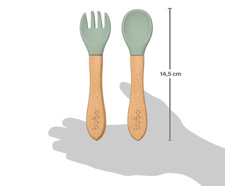 Jogo Talheres e Bambu Verde | Westwing