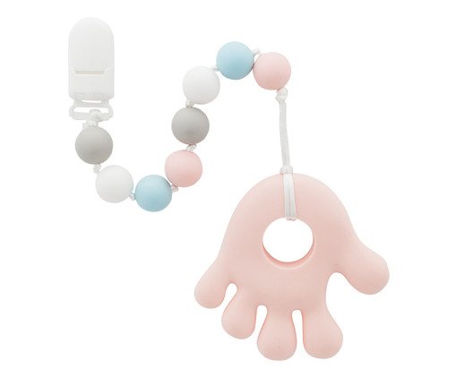 Mordedor em Silicone com Prendedor Rosa, multicolor | WestwingNow