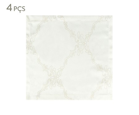 Jogo de Guardanapos Panamá Damask Off White | WestwingNow