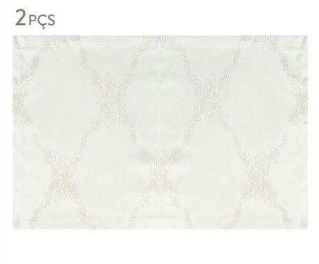 Jogo Americano Panamá Damask Off-White | Westwing