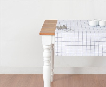 inativo_Caminho de Mesa Panamá Grid Marinho - 50X150cm | Westwing