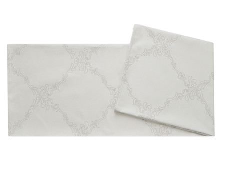 Toalha de Mesa Panamá Damask Off White