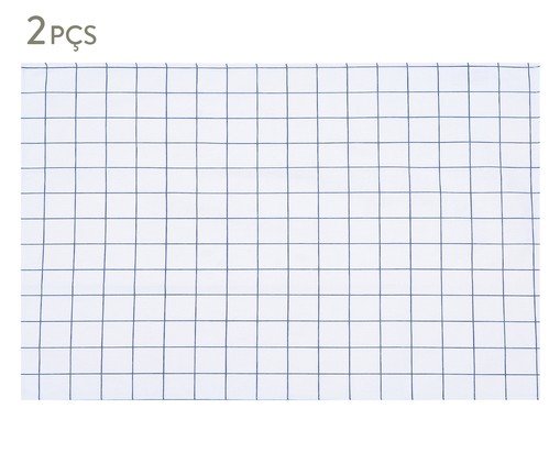inativo_Jogo de Panos de Copa Panamá Grid Marinho - 55X70cm, multicolor | WestwingNow