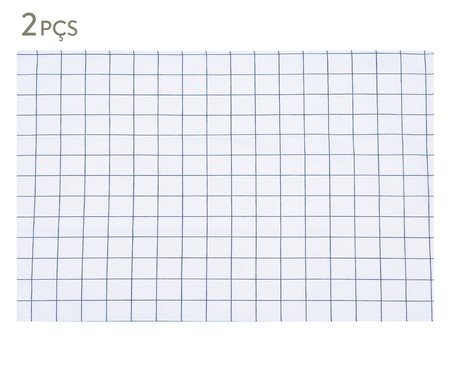 inativo_Jogo de Panos de Copa Panamá Grid Marinho - 55X70cm | Westwing