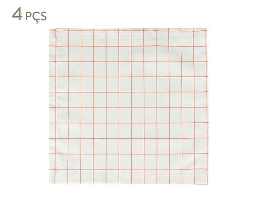 inativo_Jogo de Guardanapos Panamá Grid Coral - 45X45cm, multicolor | WestwingNow
